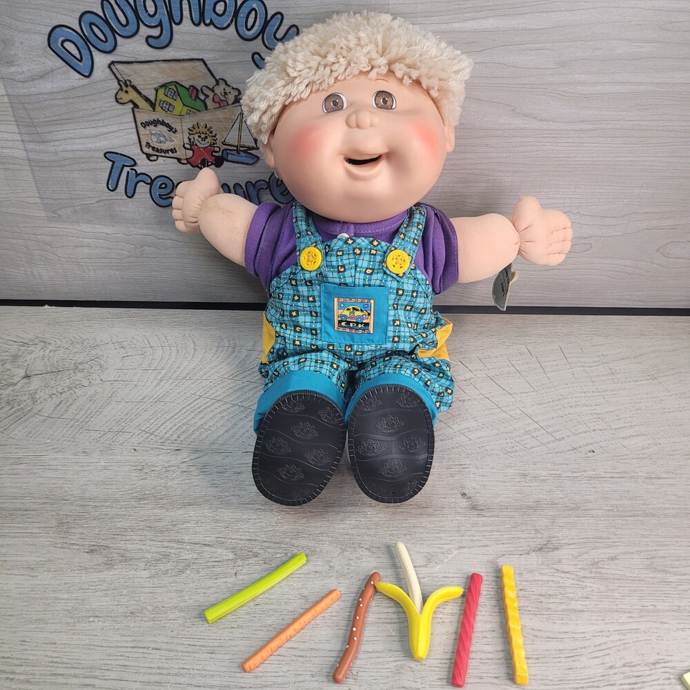 Cabbage Patch Kids Andy Hank with Backpack & Food Tested Working